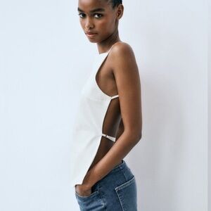 COPY - Zara White backless top blogger fav.